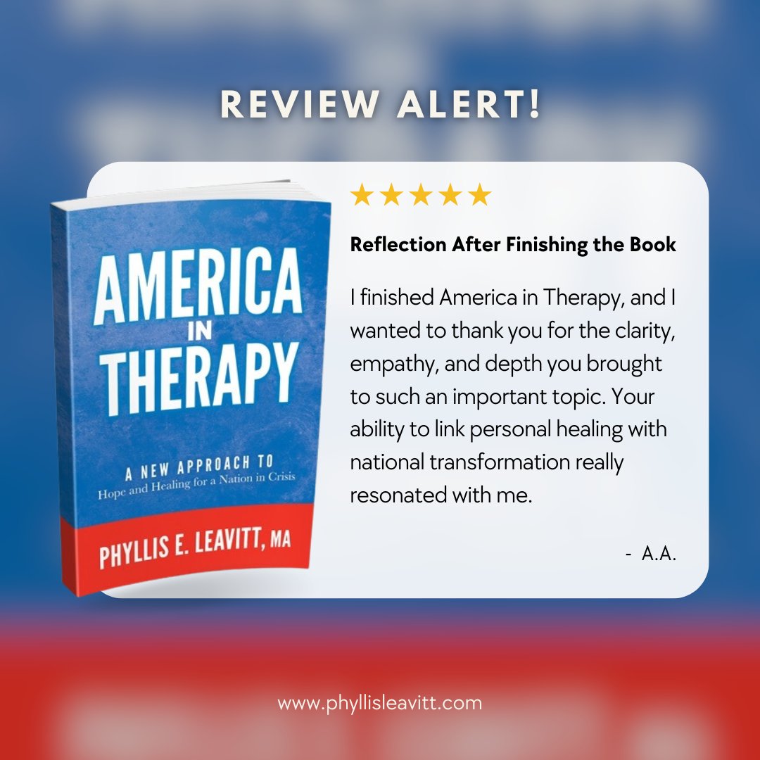 Grateful for every reader who takes the time to share their reflections. Notes like this remind me why I wrote America in Therapy and why these conversations matter so deeply. Thank you to everyone who has been supporting the message.

 tinyurl.com/americainthera…