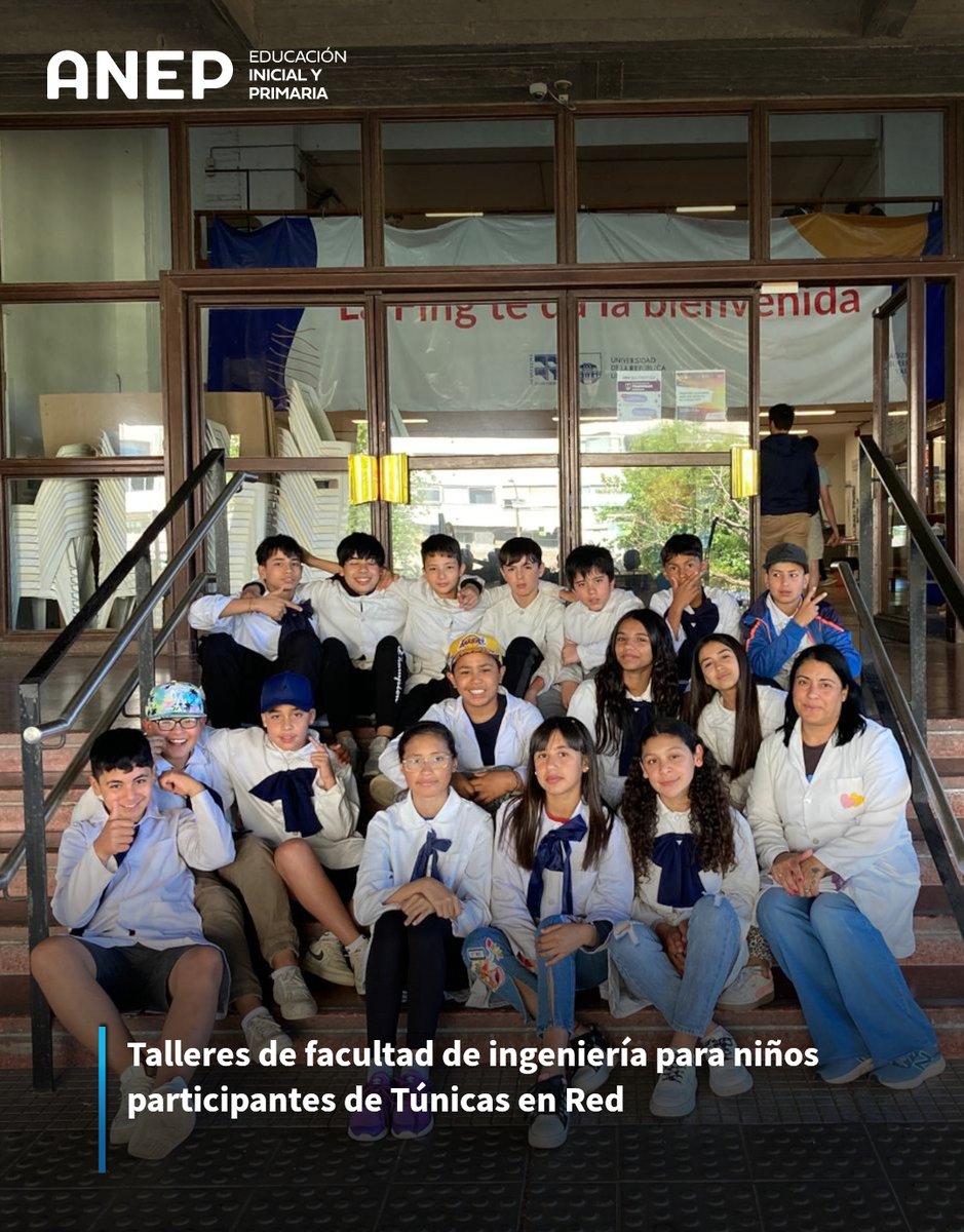 La Facultad de Ingeniería (FING) de la <a href="/Udelaruy/">Universidad de la República</a> abrió sus puertas a 253 niños y niñas de siete escuelas que asistieron a 11 talleres formativos dictados por estudiantes de la facultad.

🌐 Nota: dgeip.edu.uy/prensa/5366-ta…