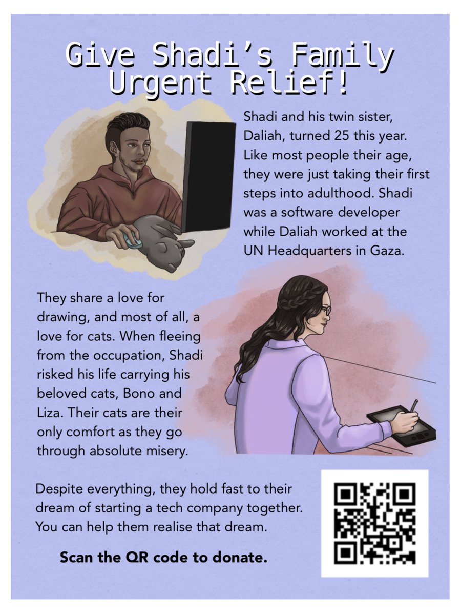 Shadi_ed99's tweet image. His twin sister Dalia @dalidzn shared many aspirations &amp;amp; dreams with Shadi, but tragically, the occupation took away their chance to persue them together. Dalia still deserves a bright future—but first, we have to help her &amp;amp; her family survive!
RT/give: tinyurl.com/ShadiEd