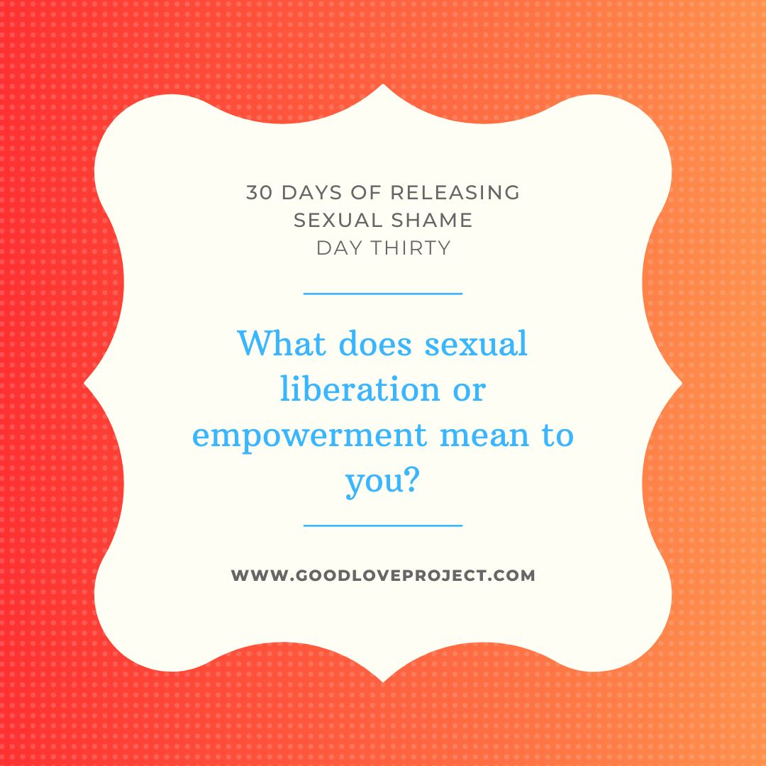 GoodLoveProject's tweet image. Looking for a meaningful gift? 🎁 30 Days Shame Free makes a beautiful present—for you or someone you love. Inside are 30 prompts to help release shame and invite more pleasure. One of my faves:
What does sexual freedom mean to you?
✨ Wrap up a little liberation this season!
