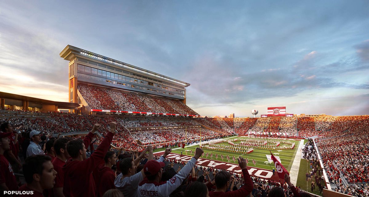 GeorgeStoia's tweet image. OU has released the first renderings of the stadium renovations on the West side.
