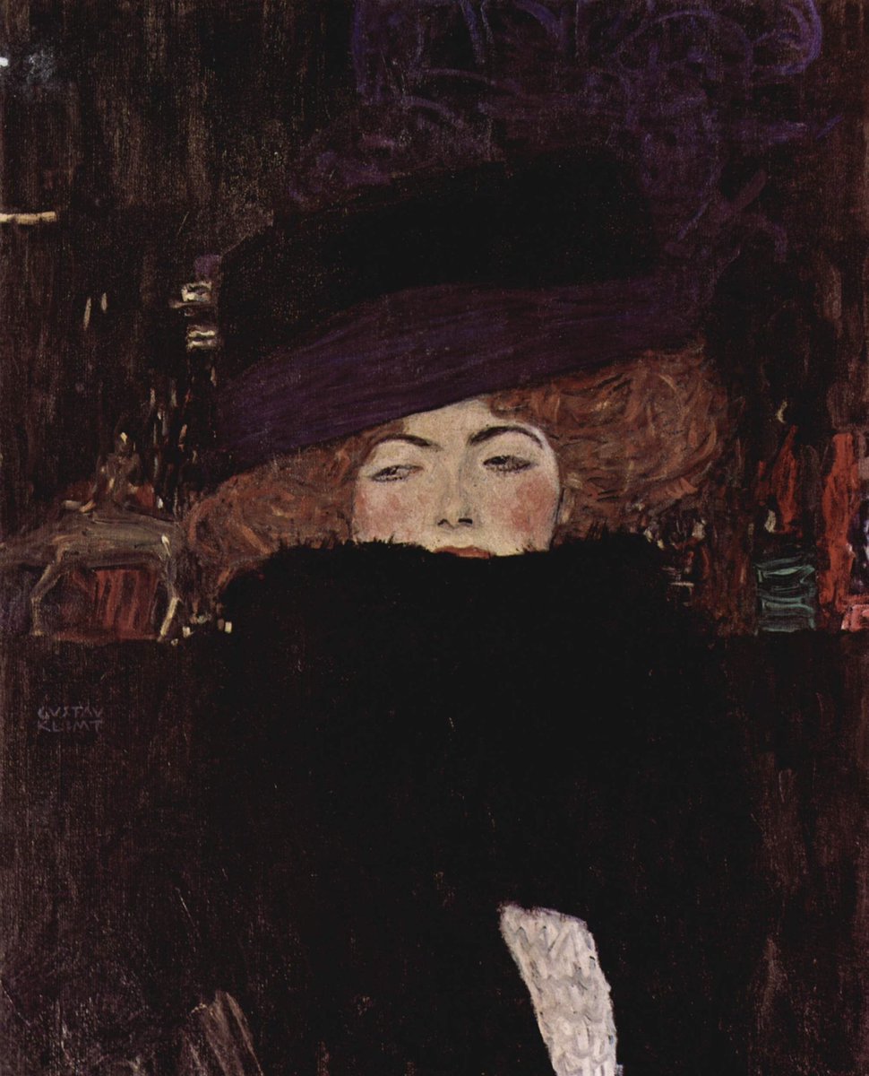 Gustav Klimt (Austrian, 1862-1918)
Lady with Hat and Feather Boa, 1909

#gustavklimt #artinfinitus