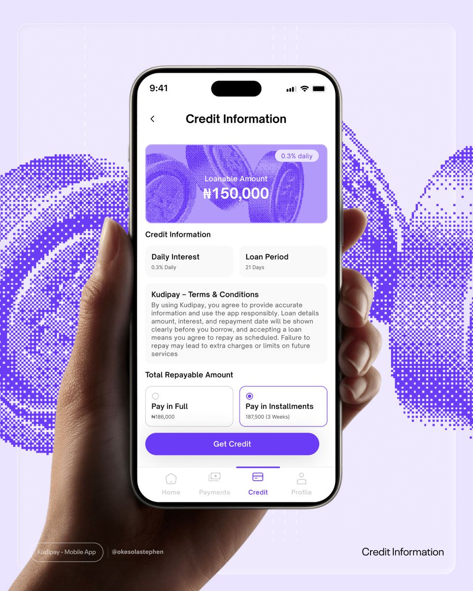 OkesolaAyomide's tweet image. Credit Information section for Kudipay. ✨

Focused on letting users have easy access to every detail that matters before taking credit.

#ProductDesign #FintechDesign #UIDesign #UserExperience #DesignFlow #AtoZ #LetterK