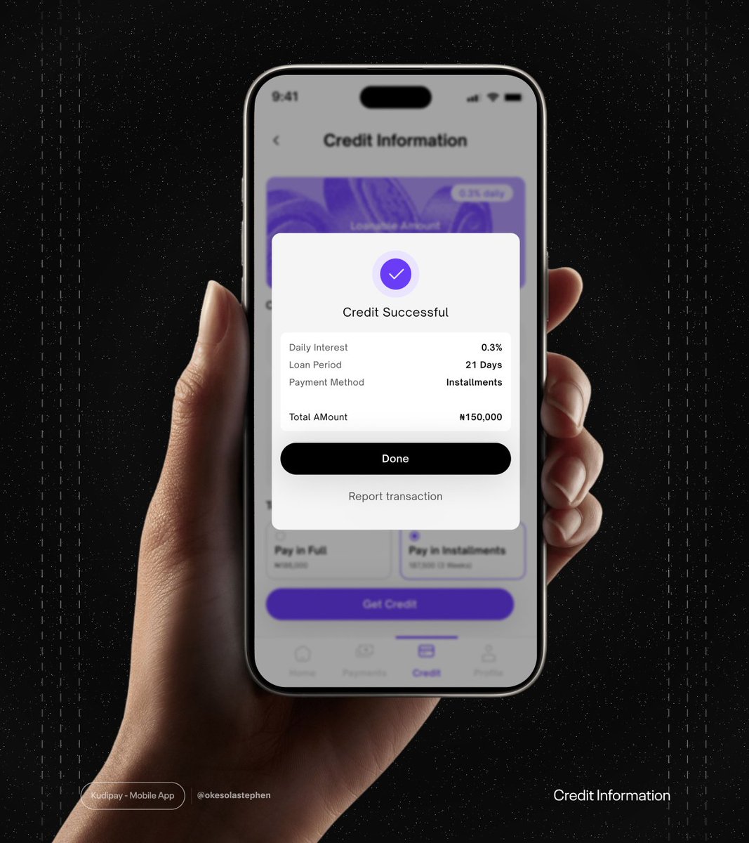 OkesolaAyomide's tweet image. Credit Information section for Kudipay. ✨

Focused on letting users have easy access to every detail that matters before taking credit.

#ProductDesign #FintechDesign #UIDesign #UserExperience #DesignFlow #AtoZ #LetterK