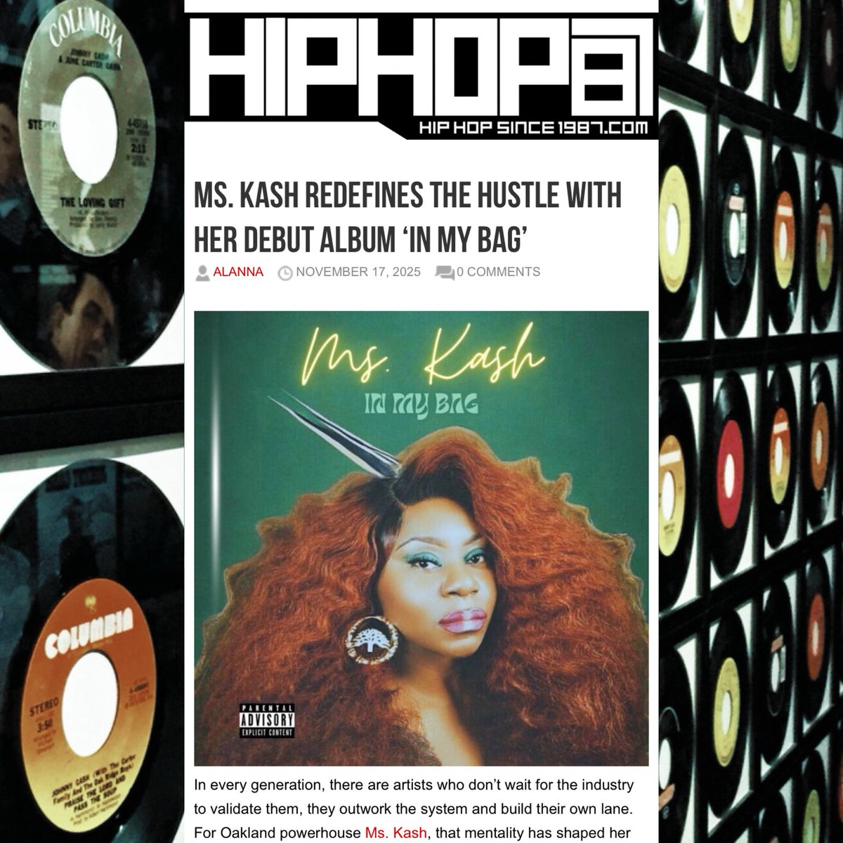 📣 Huge thank you to @hiphop_since1987 for your continued support, it truly means a lot! 🙏🏾💕 Make sure guys checkout this amazing full interview here 🔗  hiphopsince1987.com/2025/music/ms-…  #MsKash #MsKashMusic #InMyBag #HipHopSince1987 #WomenInHipHop #FemaleRapper #FemaleMC #NewAlbum