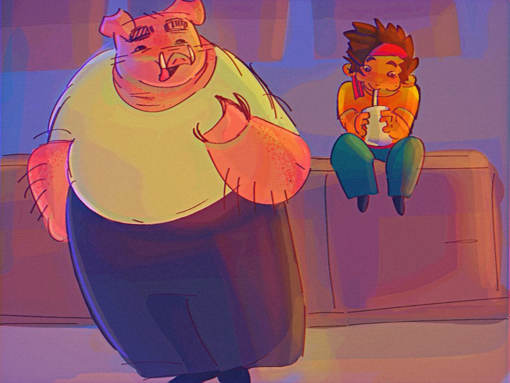 MicroandHard's tweet image. He’s sharing his wisdom 
#LMKfanart #RenewMonkieKid