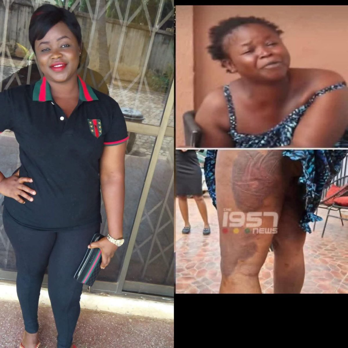 _GhChronicles's tweet image. An old and recent photo of 32-year-old Harriet Amuzu, who was featured in the viral video of her husband assaulting her, has surfaced online.