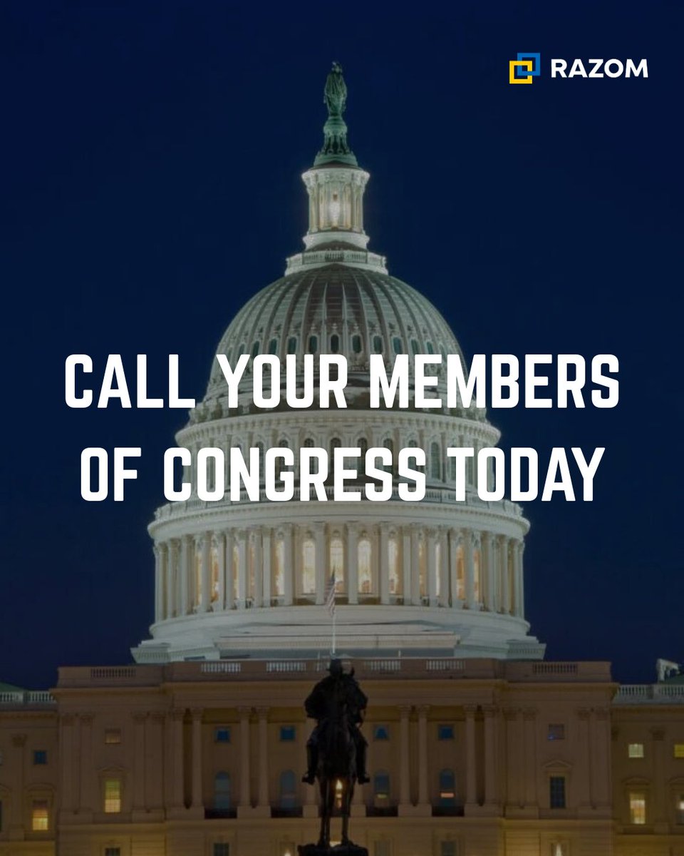 ‼️Today is the day to call your members of Congress and urge them to stand firm with Ukraine. Any path to peace must honor the will of Ukraine’s democratic society — and your representatives need to hear that from you.  

Find your member of Congress here: congress.gov/members/find-y…
