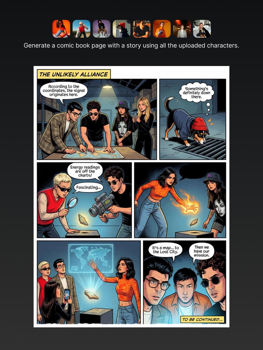 higgsfield_ai's tweet image. 🍌Nano Banana Pro &amp;amp; MULTIPLE characters in ONE comics generation with a storyline! 🧩

Watch this prompt 👇

For the next 48 hours ONLY - get 1 Year UNLIMITED Nano Banana Pro on Higgsfield!

For 12 hours: follow, like, retweet &amp;amp; comment = FREE 100 credits