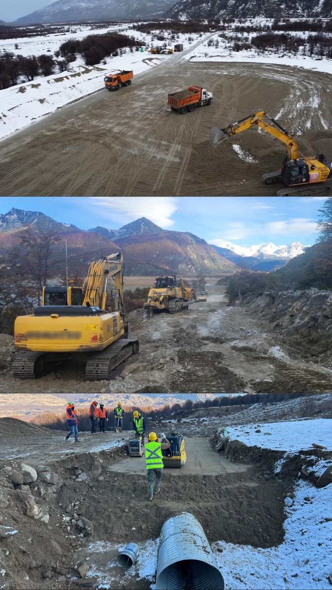 Avanza el camino más importante en construcción en Chile 🇨🇱 🏗️

Finaliza la etapa 10 del camino Vicuña a Yendegaia, en la isla de Tierra del Fuego 

Se podrá llegar por tierra desde Punta Arenas a la ciudad de Puerto Williams 🏘️🐧 

#FinDelMundo #CanalBeagle #Soberania