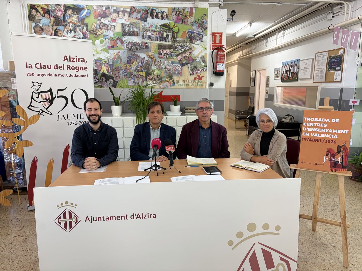 Hui anunciem la 41 Trobada de Centres d’Ensenyament en Valencià de la Ribera  a Alzira, per al 19 d’abril de 2026, que vincularem a l’Any Jaume I. Per continuar sent referents de l’ús de la nostra llengua i la nostra cultura, de la nostra identitat.
