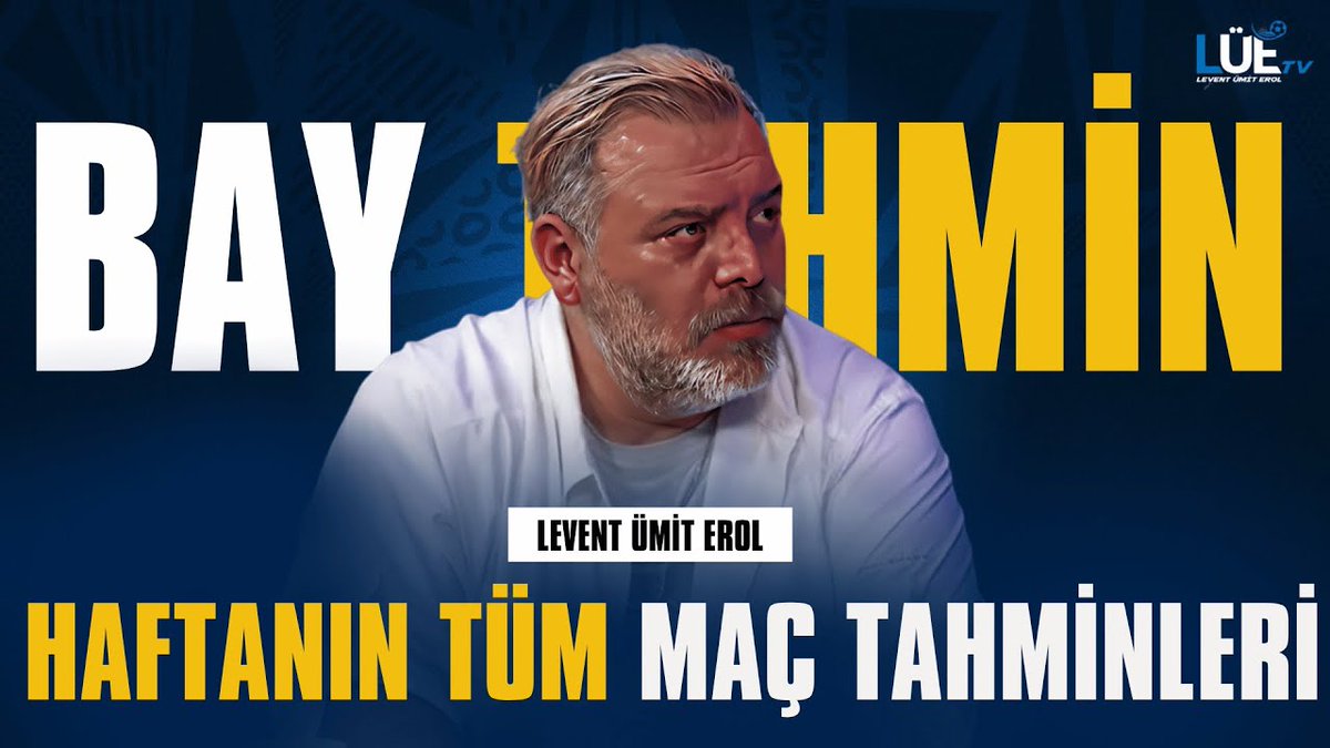 👀 BAY TAHMİN 

💥🔥 Levent Ümit Erol, haftanın tüm süper lig ve 1. lig maçlarını yorumladı. 

(<a href="/leventumiterol/">LEVENT ÜMİT EROL</a>)

↪ youtu.be/34HJRyuk5HQ