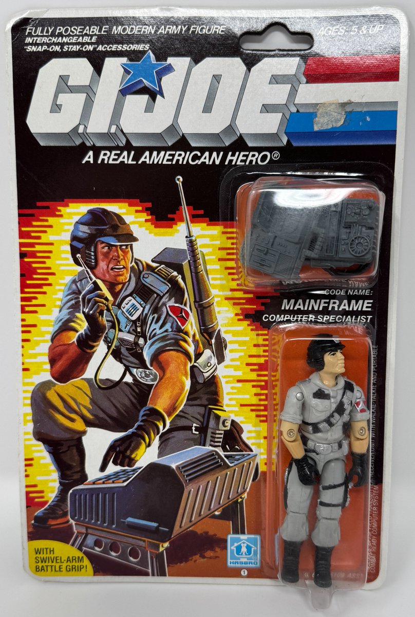 rareAFclips's tweet image. Hasbro
GI Joe
Mainframe
Computer Specialist
Series 5
1986
*factory sealed*
🪖💻
Asking for $180
Free shipping
Offers accepted

#hasbro #gijoe #mainframe #actionfigures #collectibles #vintagetoys