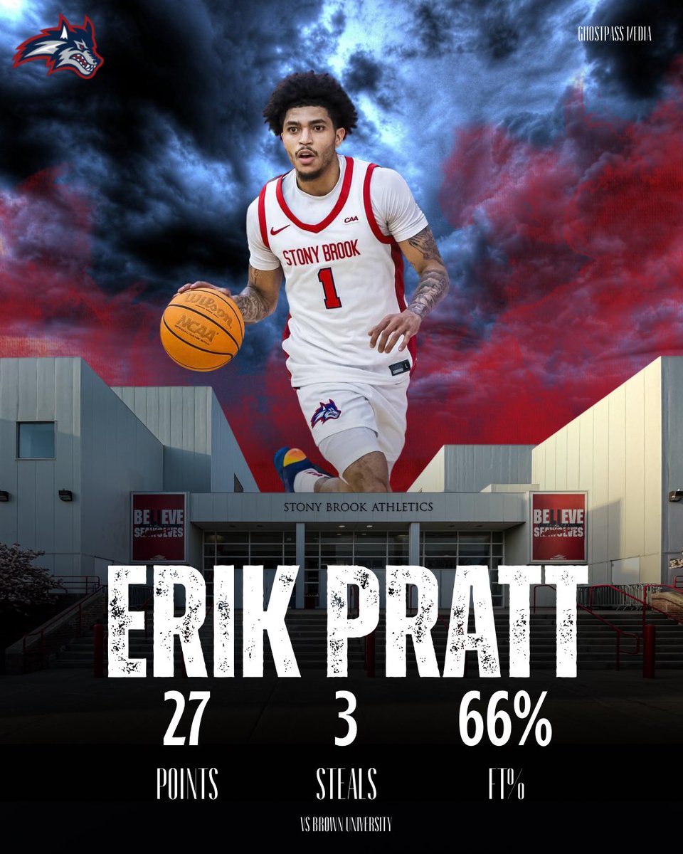 outstanding performance 🔥 
<a href="/erikpratt_1/">Erik Pratt</a> vs Brown University
#CollegeBasketball #mensbasketball #GraphicDesigner #sportsmedia #media #stonybrook #ghostpassmedia
