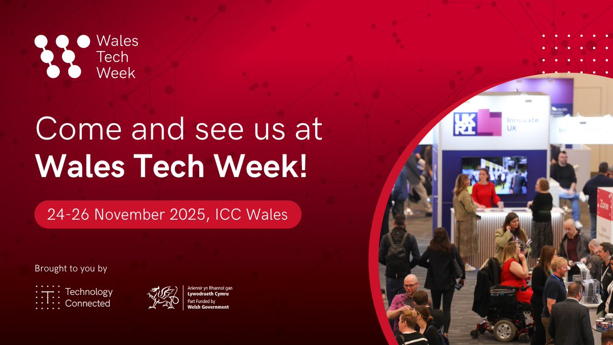 WIN_Cymru's tweet image. We&apos;re excited to be hosting a stand at #WalesTechWeek 2025, alongside @cardiffuni, @UniSouthWales, @SwanseaUni, @cardiffmet, &amp;amp; @OpenUniversity in Wales

Come and visit us and explore some of the cutting-edge research and innovation being developed across our universities!