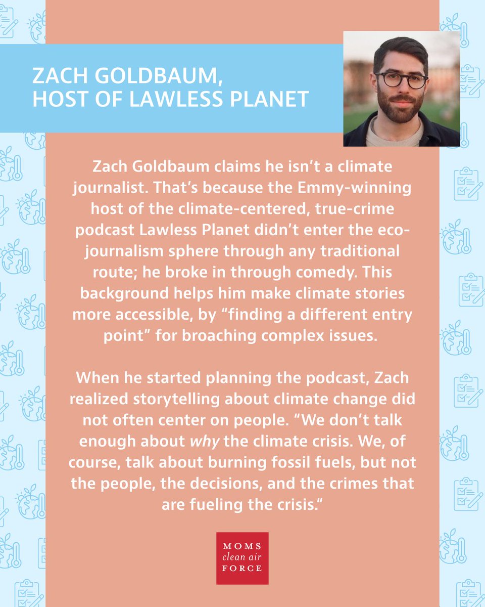 #LawlessPlanet by <a href="/zachgoldbaum/">zach goldbaum</a> is an engaging crime podcast that sneaks in important conversations about the environment. Through comedy, crime storytelling, and music - Zach's complex people-centered stories bring home why we must #ActOnClimate. 
Check out how Zach answered our