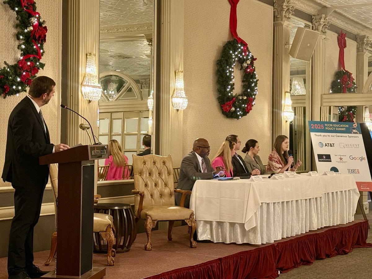 Thank you <a href="/TCCRI/">TCCRI</a> for having us at yesterday's Education Policy Summit!

<a href="/marylynnpruneda/">marylynnpruneda</a> and <a href="/katecgreer/">Kate Carlton Greer</a> joined <a href="/MikeMorath/">Mike Morath</a>, <a href="/RepTerriWilson/">Terri Wilson</a>, <a href="/CollegeBoard/">College Board</a>'s Greg Walker and <a href="/RussellHWithers/">Russell H. Withers</a> for a great conversation on assessment and accountability. #txed #txlege
