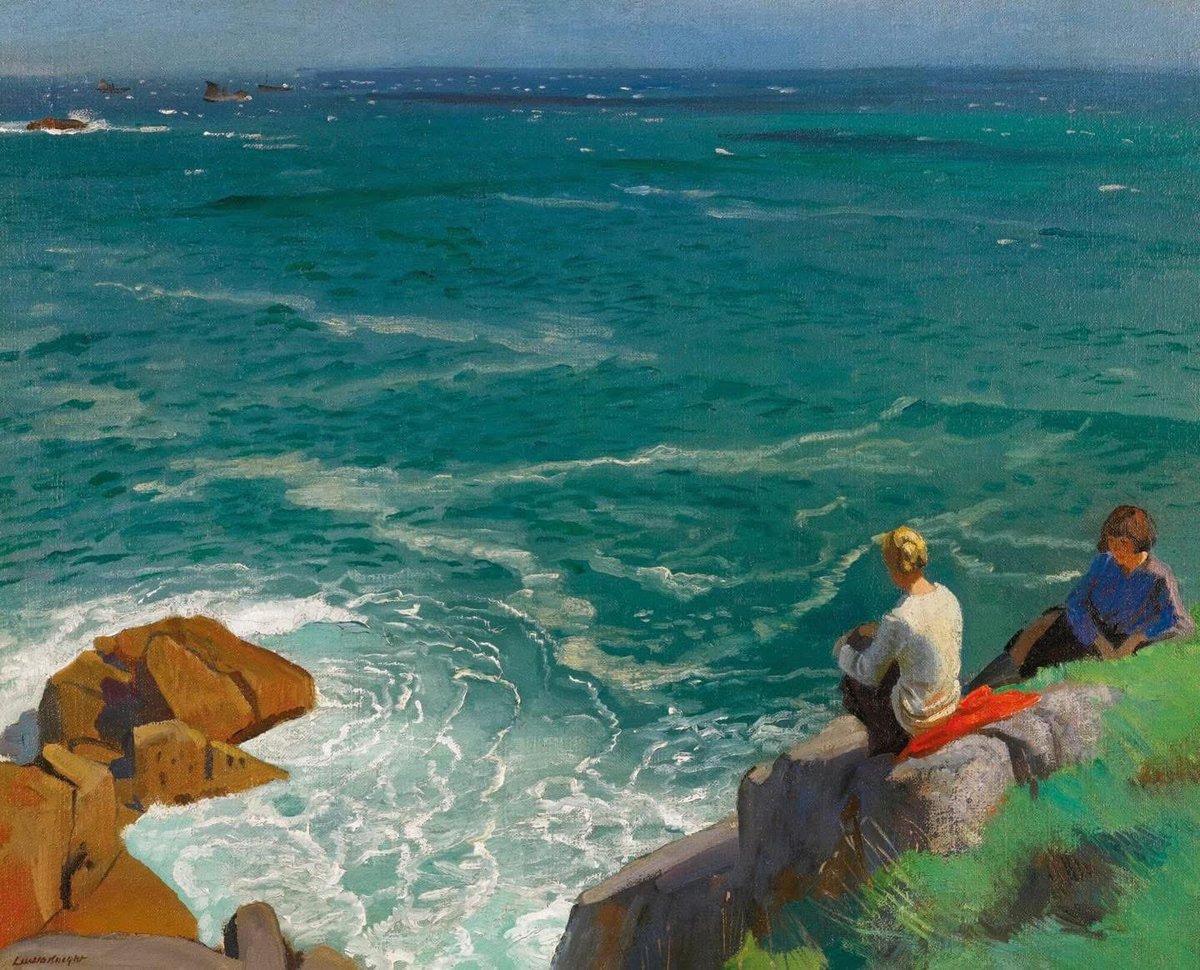 Laura Knight, (English, 4 August 1877 – 7 July 1970)
The Green Sea, Lamorna, 1917

#lauraknight #artinfinitus
