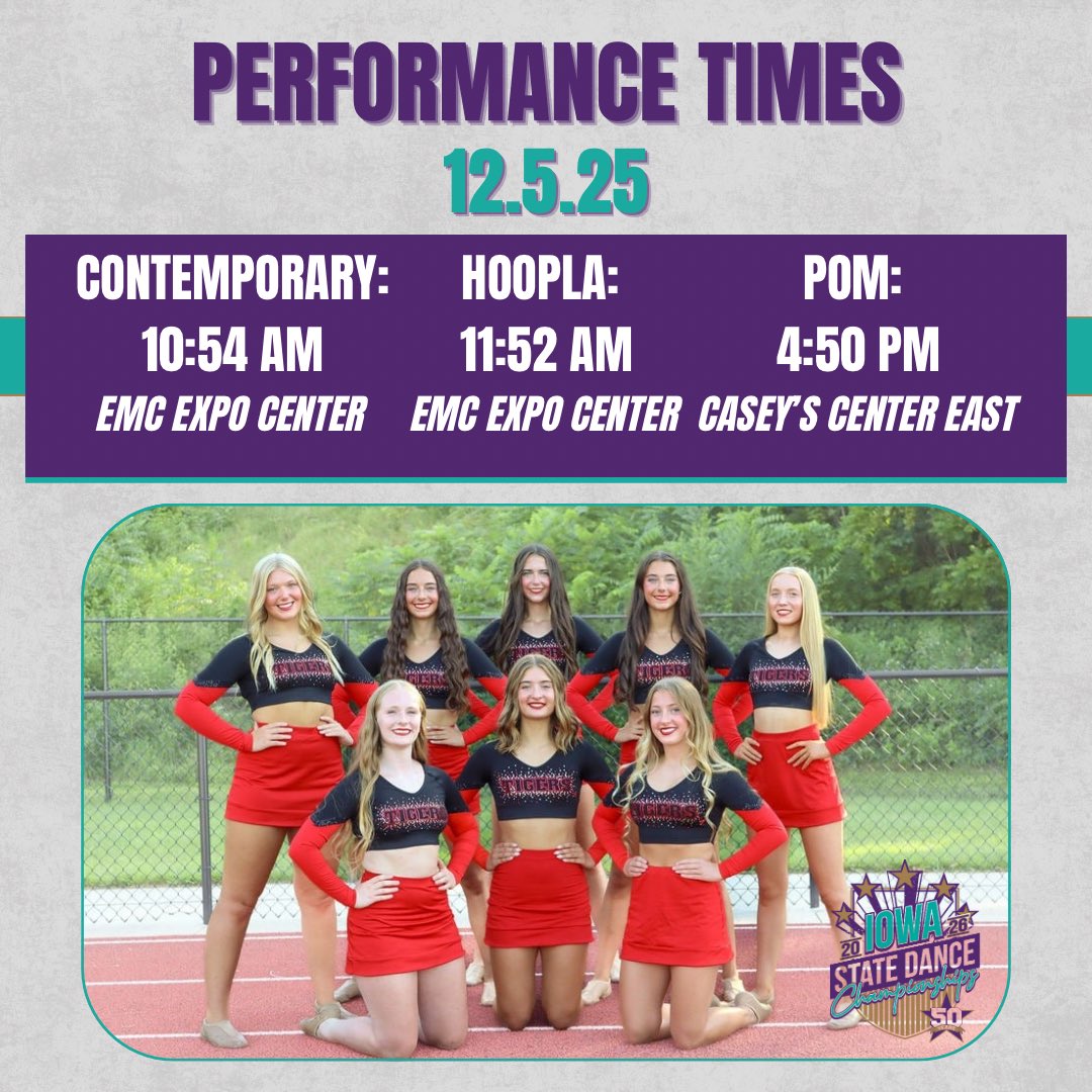 ❗TWO WEEKS❗Just two weeks until we're downtown taking on STATE DANCE! Mark your calendars and come support the team 👏👏👏