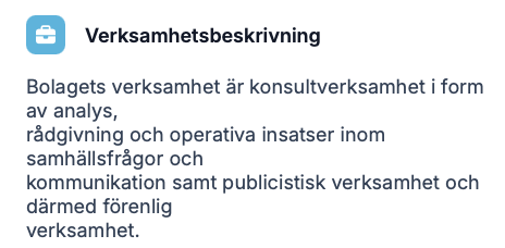 Och det har även Rickard Ydrenäs: Ydrenäs communications AB. merinfo.se/foretag/YDRENA…