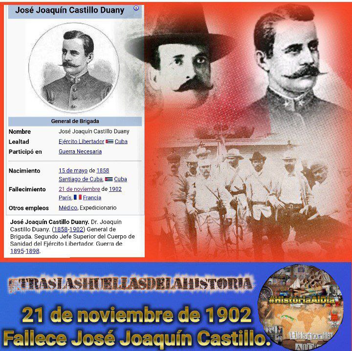 Dr. José Joaquín Castillo Duany,General de Brigada. Segundo Jefe Superior del Cuerpo de Sanidad del Ejército Libertador. Guerra de 1895-1898.#HistoriaAlDía <a href="/DeZurdaTeam_/">DeZurdaTeam 📳</a>  <a href="/EVilluendasC/">Enrique Villuendas</a>  <a href="/AsambleaCuba/">Asamblea Nacional Cuba</a>  <a href="/Azucena50043864/">🇨🇺Azucena Diéguez🇨🇺</a>  <a href="/cafemartiano/">❤️Café Martiano 🇨🇺</a>