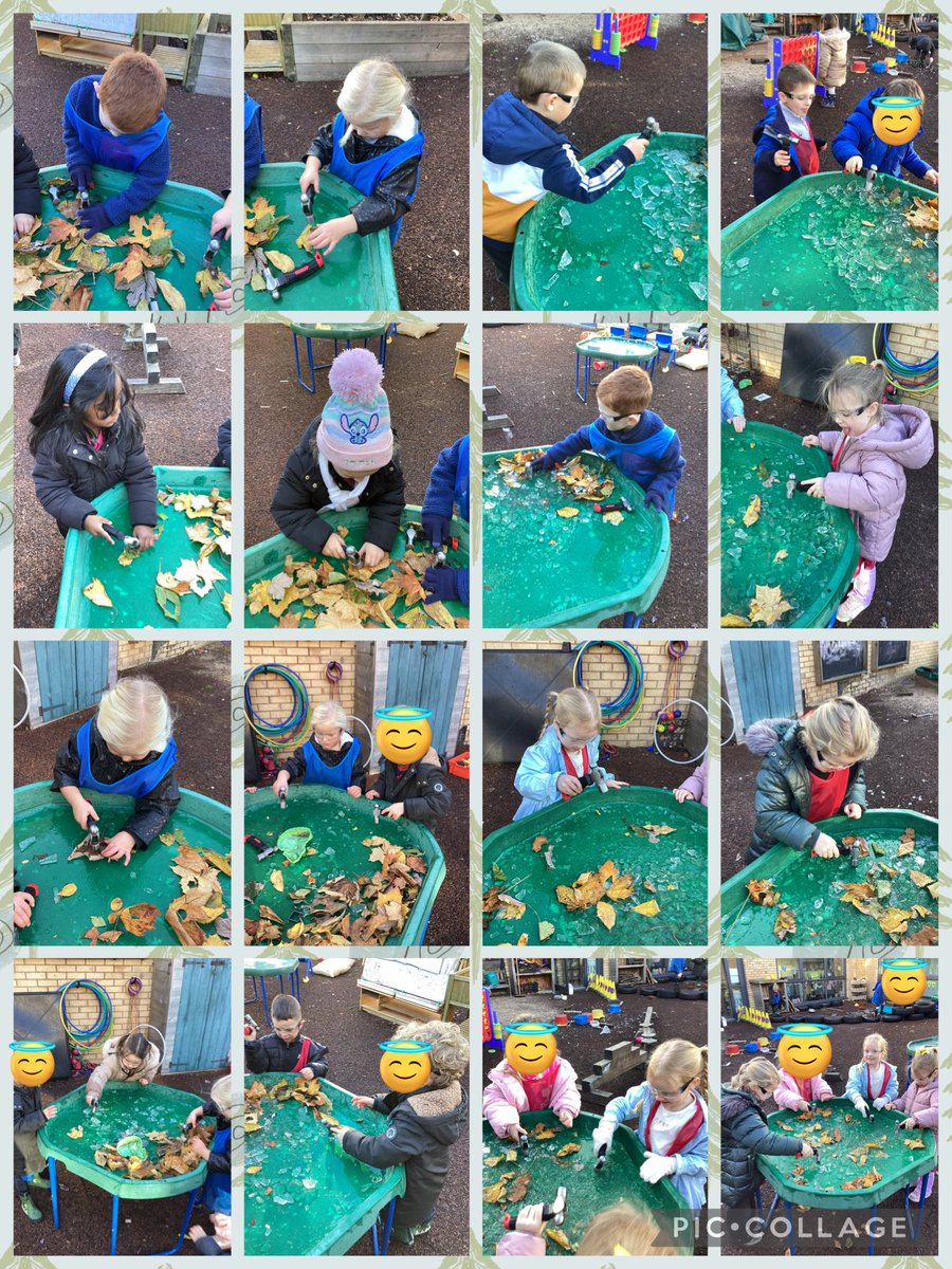 SpringwellRecep's tweet image. We have been extremely busy today, we used hammers to smash the ice, cutters to cut out shapes in leaves, built a den and enjoyed more performances 💜🥰 @Springwellpark_