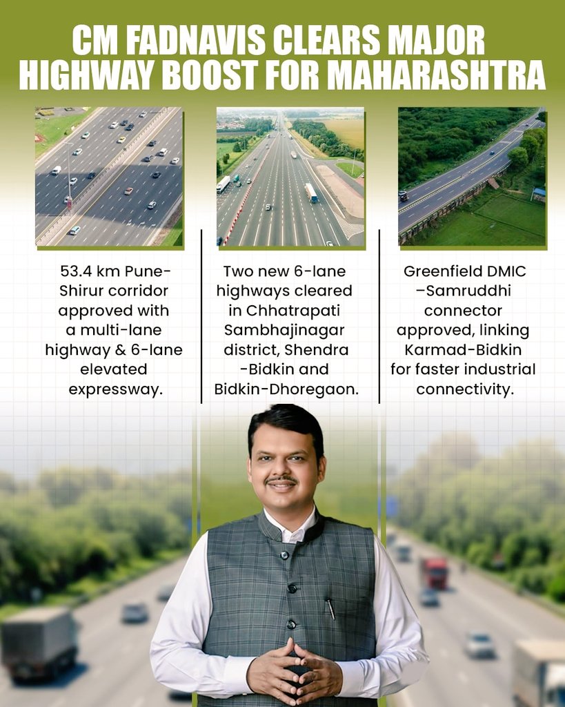 RealAvadhesh's tweet image. The highway expansion will attract investments boost trade and improve logistics. CM Devendra ji is driving real progress.. @Dev_Fadnavis