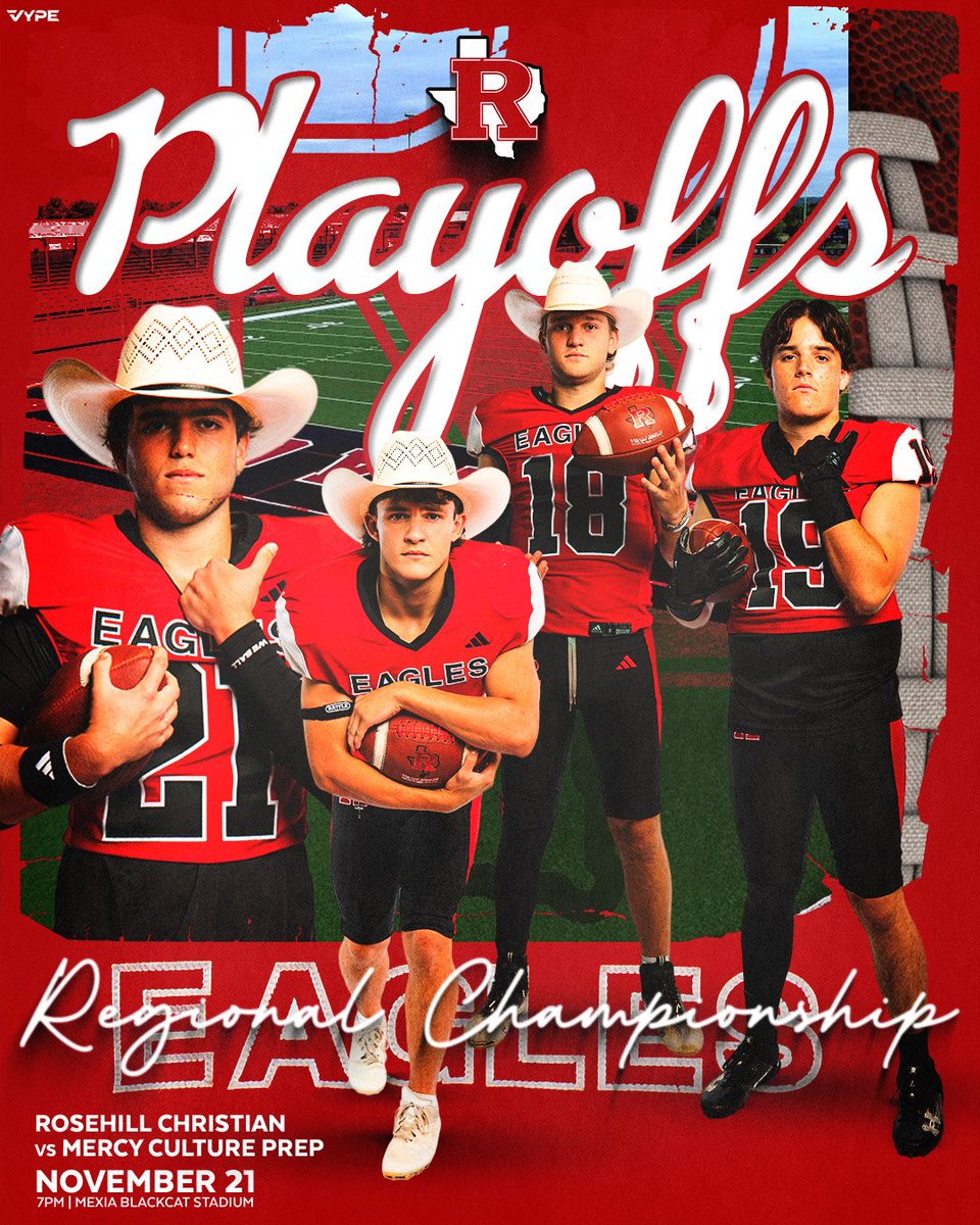 RCS__Athletics's tweet image. 🏈 Varsity Football Game Day
🏆TAPPS Division IV Regional Championship Playoff
🗓 Friday, November 21st
🆚 Mercy Culture Prep Royals
🏟 Mexia ISD Blackcat Stadium
🕖 7:00 pm
🔊Houston Sports Live Broadcast Stream youtube.com/watch?v=J5CakQ…

#WeRrosehill #EagleStrong  #GoEagles 🦅