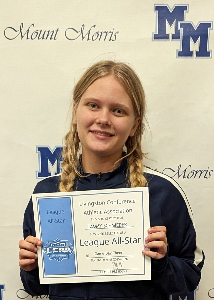 🎉 Congratulations to Tammy Schmieder!
Tammy has been named an LCAA League All-Star for Game Day Cheer! 🏆👏Her dedication, energy, and school spirit have made a huge impact both on and off the mat. We’re so proud to have her representing MMCSD!