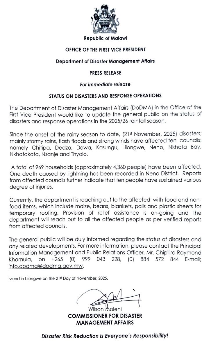 Department of Disaster Management Affairs-DoDMA tweet media