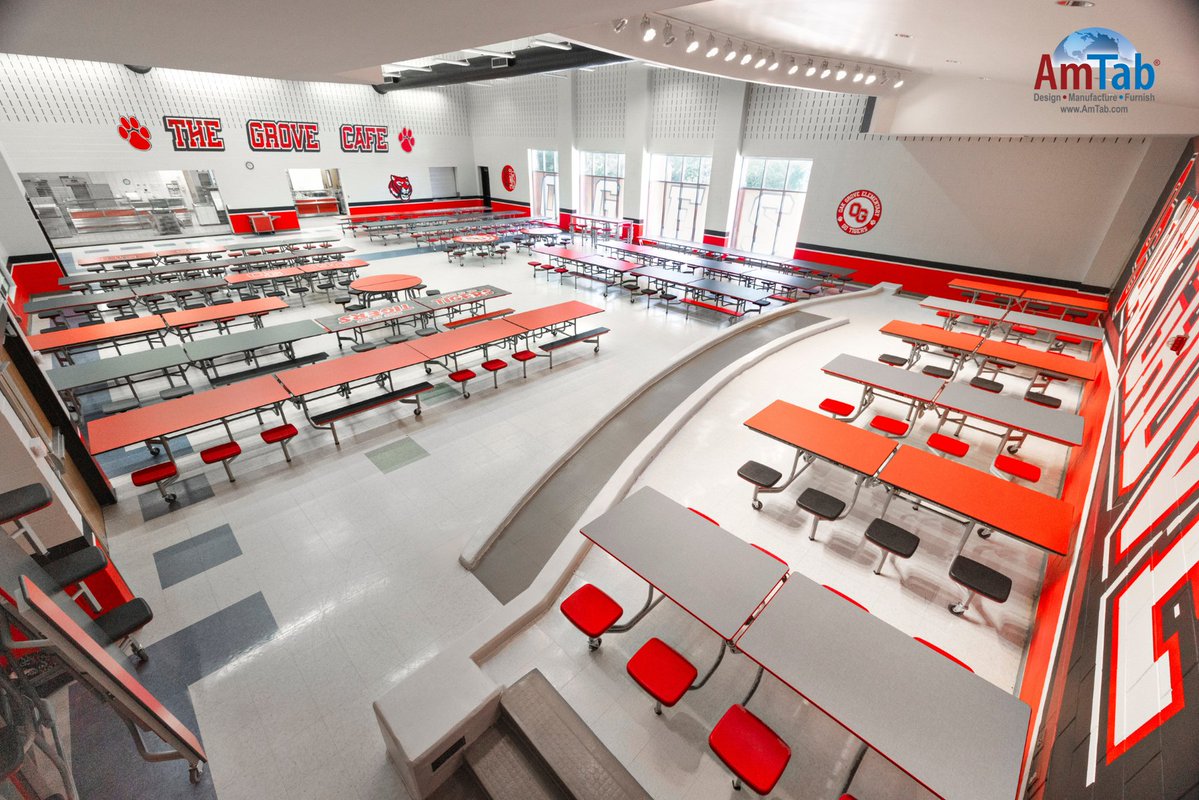 AmTab's tweet image. Durable by Design. Flexible by Function. 

Dining Commons are the heart of every school—where students gather, connect, and refuel. Furniture has to do more than look good—it has to perform.

 💡Built tough for today. Smart for your long-term budget.
➡️linktr.ee/amtabmfg