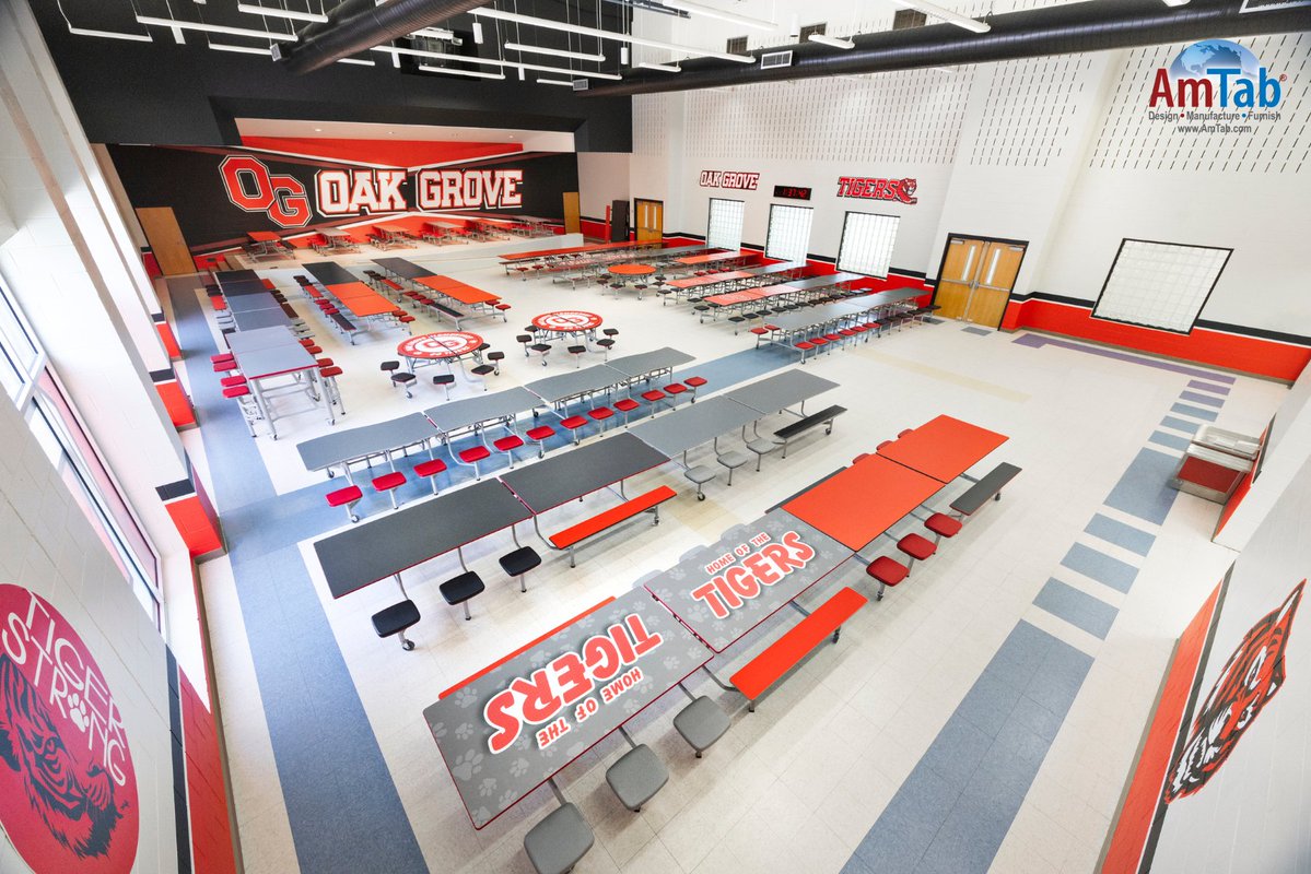 AmTab's tweet image. Durable by Design. Flexible by Function. 

Dining Commons are the heart of every school—where students gather, connect, and refuel. Furniture has to do more than look good—it has to perform.

 💡Built tough for today. Smart for your long-term budget.
➡️linktr.ee/amtabmfg