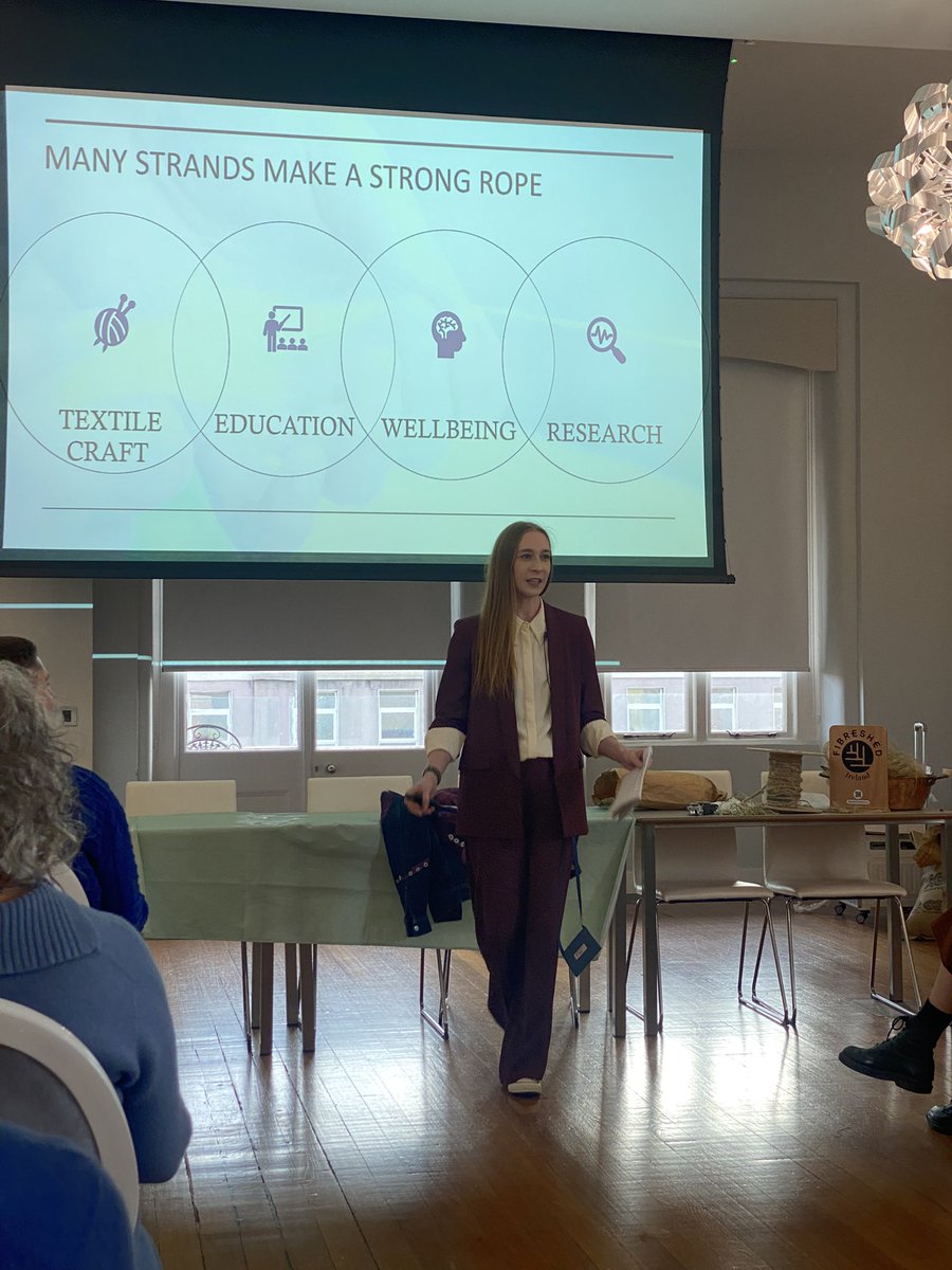 MichelleMc_Cabe's tweet image. Thank you to the most engaged room of people I have ever spoken to with many questions at Fibreshed Ireland Symposium today where I shared my textile craft knowledge &amp;amp; experience from my teaching and research @ATUStAngelas @DCCIreland #irishdesignweek #manystrandsmakeastrongrope