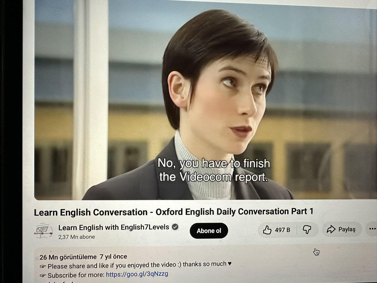 İngilizce öğrenmeniz için oxford videosu
reklam değil