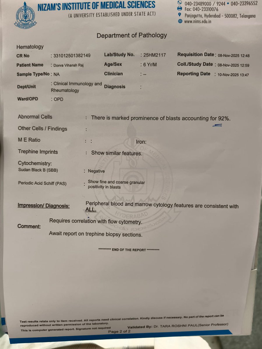 MsSunny12's tweet photo. @chirubloodbank
Hi friends
I am Duvva Sadashiv,
My son is suffering from blood cancer.
He is admitted in Basava Tarakam Cancer Hospital, Banjara Hills Road No.10, Hyderabad.
Please donate B POSITIVE blood &amp; help in other ways.
Phone number: 9618621646 https://t.co/CHGlQBGSxn