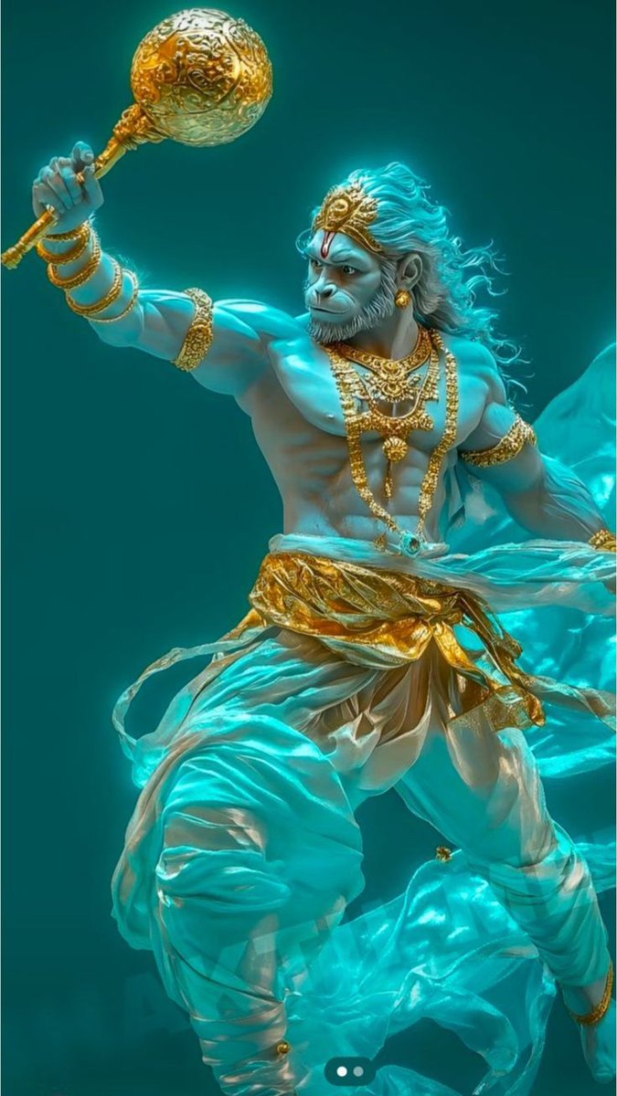 आनजेयं अतिपातलानां
कांचनाद्रि कामनेया विग्रहम् |
पारिजातात्रुमूल वासिनं
भावयामि पवमान नन्दनम् ||

अंजनादेवी (अनाजेयम) और पवन देवता (पवमान नंदनम) के पुत्र, जो गहरे लाल चेहरे वाले हैं (अति पाताल आननम) और जिनका शरीर स्वर्ण पर्वत के समान चमकता है (कांचनाद्री कामनेया विग्रहम्) और