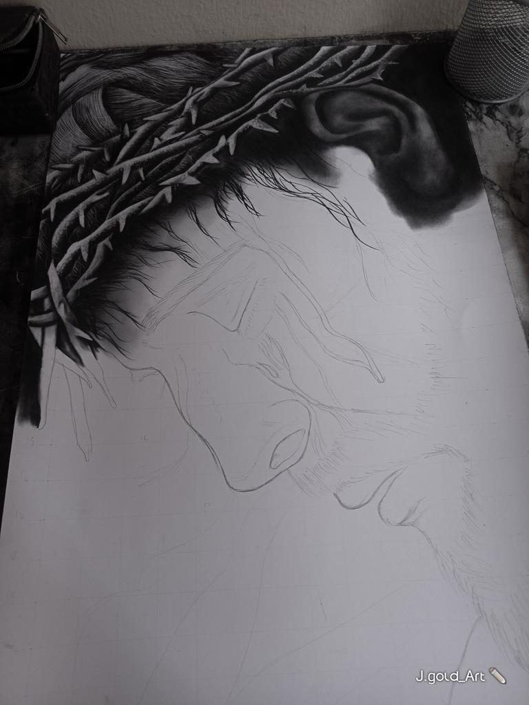 This is what 52 hours look like with charcoal pencils