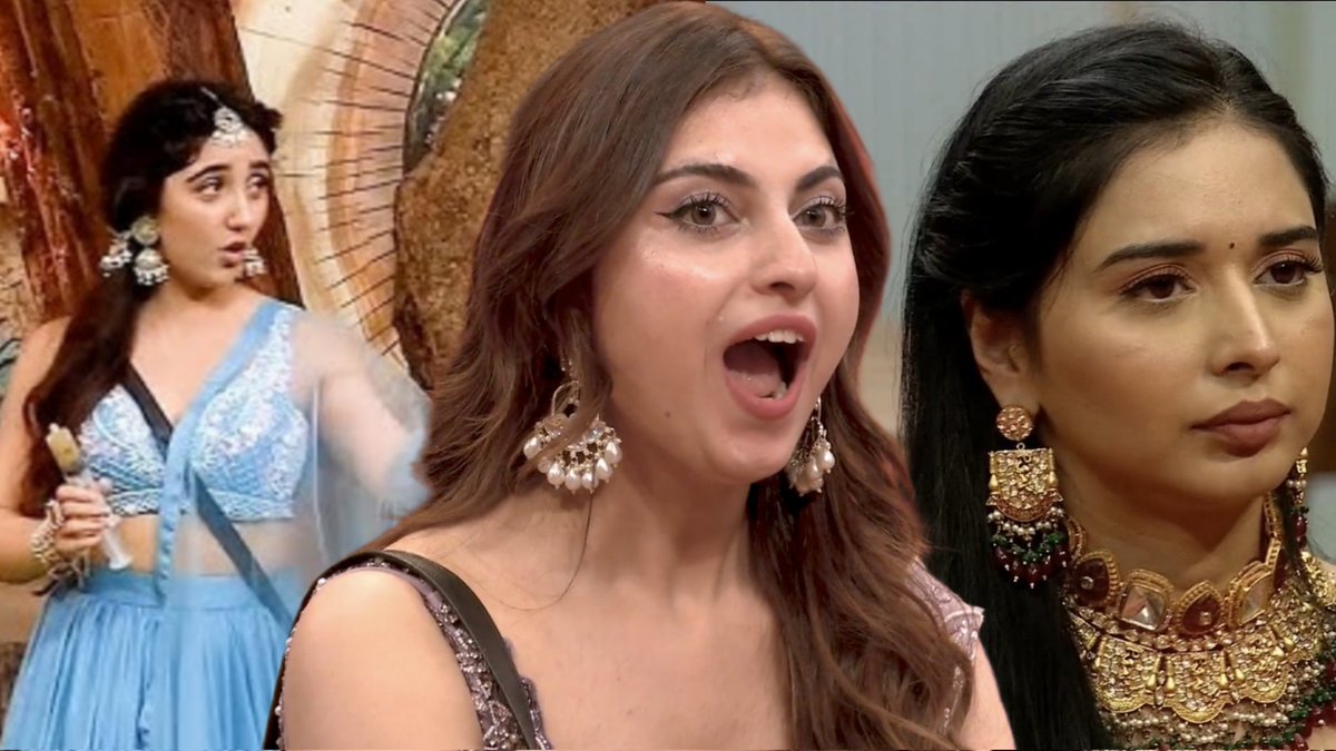 akhbarbani's tweet photo. 🎉 WEEKEND KA VAAR UPDATE 🎉
Tanya Mittal, Ashnoor Kaur aur Farrhana Bhatt ko mila fun task! 😄
“Kaun banegi Kunica ki perfect bahu?” 👰
Unhe alag-alag masalon ki khushboo se naam guess karne the — sirf smell se! 🌶️✨
#BiggBoss19 #TanyaMittal #AshnoorKaur #FarrhanaBhatt https://t.co/S3Woj5TxVK