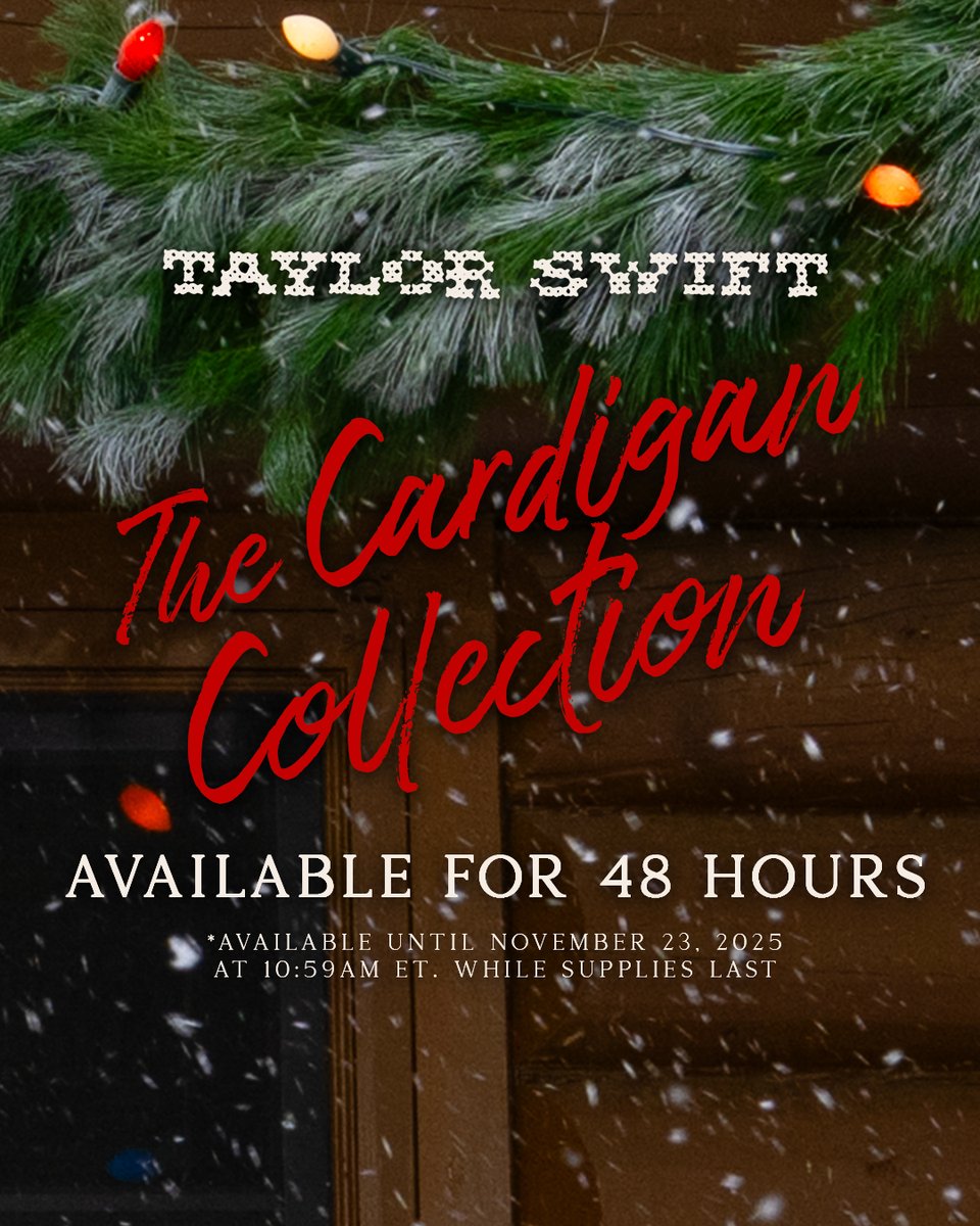 taylornation13's tweet image. SHOWTIME! We found a few old cardigans under someone&apos;s bed. Pick your favorites at store.taylorswift.com for 48 hours or while supplies last.  🥰