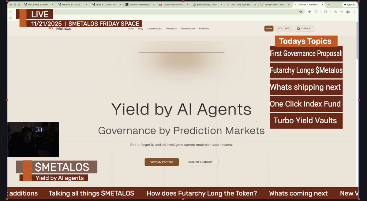 MetalosProtocol's tweet image. Here&apos;s what we&apos;re going to cover today: 
We&apos;ll share the link right at time, and fall back to the spaces if we run into any issues. See everyone in 3.5 hours!