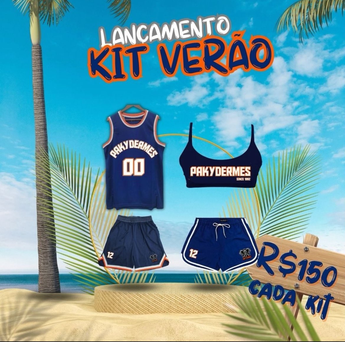 KIT VERÃO PAKYDERMES ☀️🐘
O calor tá chegando e a Pakydermes lançou um kit cheio de estilo, cor e vibe boa pra curtir os rolês, o sol e a gincana! 🔥

É praticidade, festa e parceria num só kit. 🎉🤝

Encomendas até 01/12 — link na bio ou falar com <a href="/_gfbruna/">bruna</a> ! 📝💬