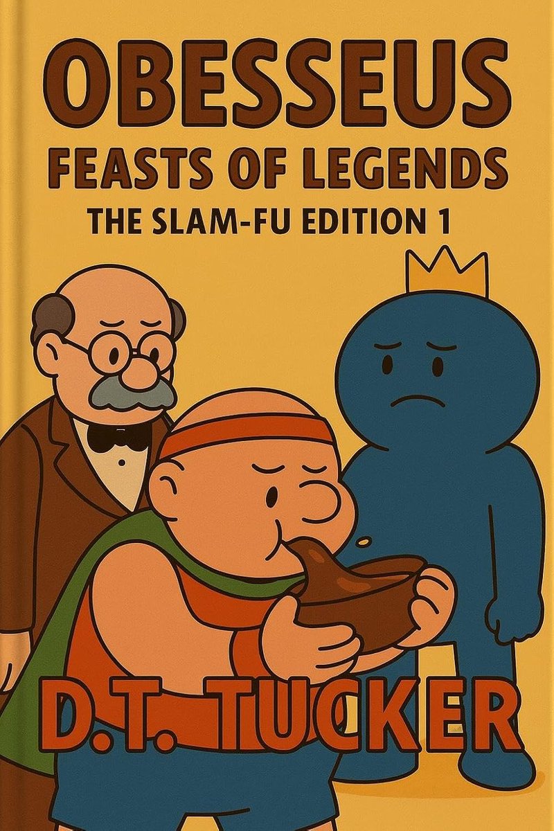 LiteraryTitan's tweet photo. When a hungry hero finds his world in danger because his former best friend is starting a war, he has to learn the mysterious art of Slam-Fu in order to save it. Obesseus Feast of Legends is a wild #humorus #MiddleGrade #novel with #lessons on friendship. https://t.co/RgSU85ngw1 https://t.co/ygZt1uf1u1
