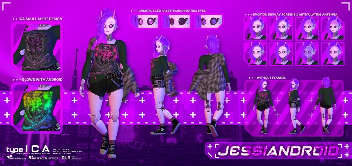 JessiAndroid's tweet image. 💜🤖💜🤖💜🤖

I haven&apos;t had  a ref sheet in 3 years! that&apos;s forever!
Design ++ 3D by me! ☝️🤓

-  -  -  -  -  -  -  -  -  -  -  -