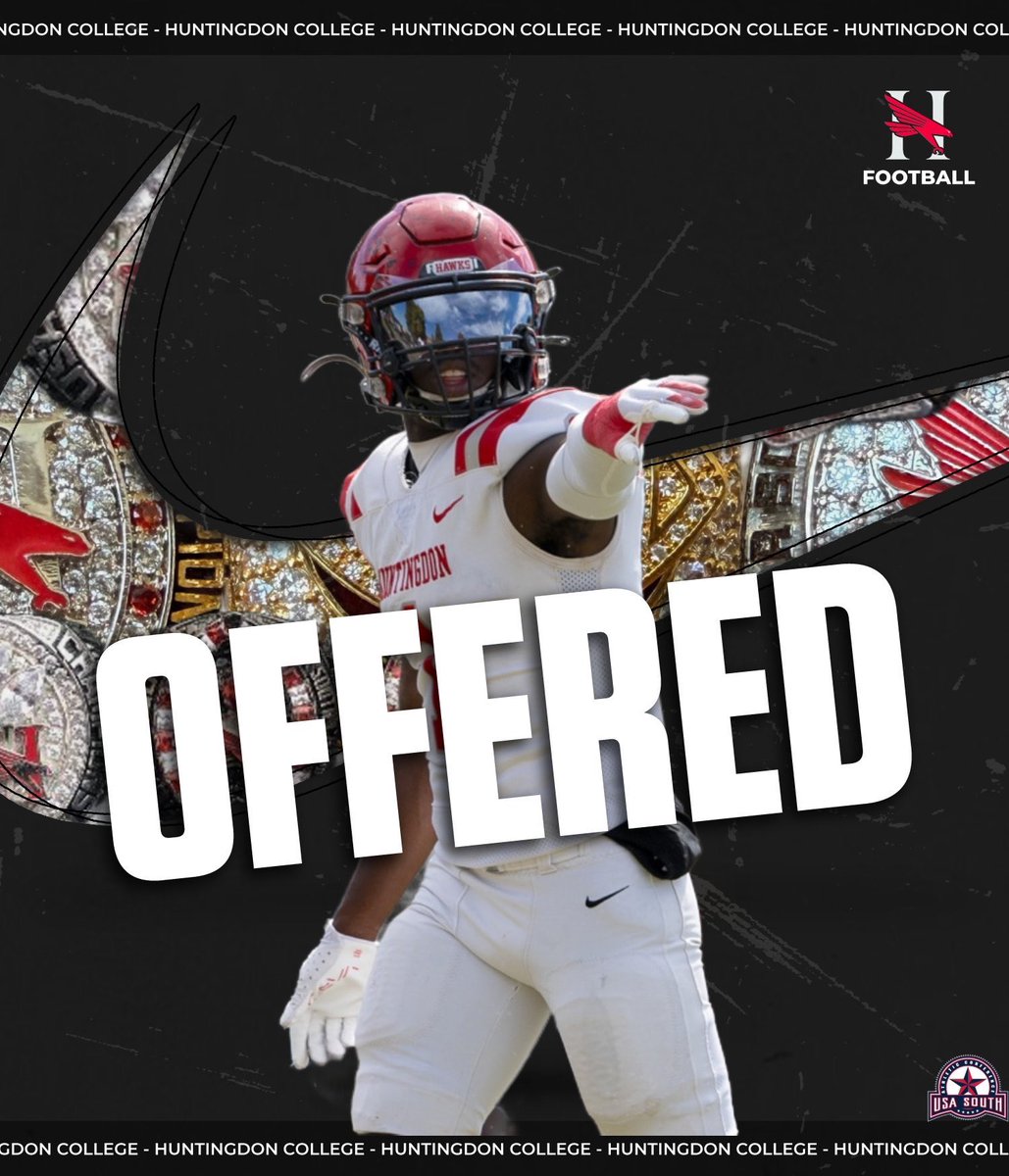 Joshmack2023's tweet photo. Blessed to receive my second offerfrom Huntingdon college!!!! @CoachGreenHC #hawks #agtg https://t.co/NVOa4jmVpo
