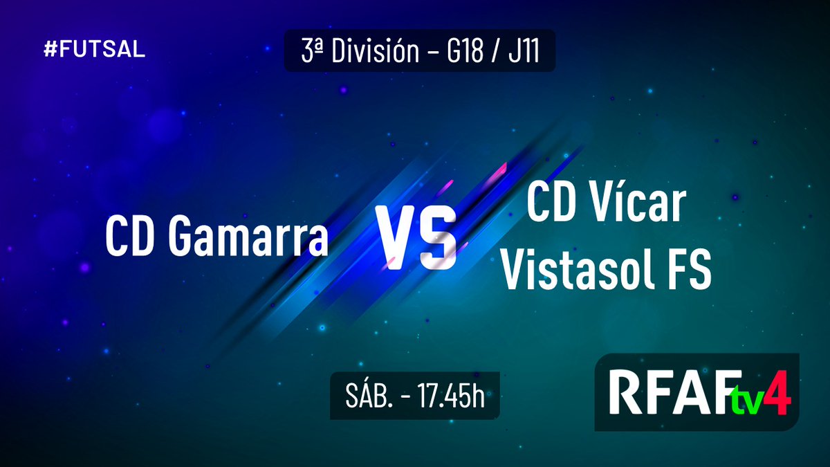 RFAF's tweet image. 👟🫨 El sábado vibra con 4️⃣ 𝗣𝗔𝗥𝗧𝗜𝗗𝗔𝗭𝗢𝗦 de #futsal

⚔️ @ACDGamarra 🆚@Vicarfs
⚔️ #LosPalaciosVillafrancaFS 🆚 @adyocanadarosal
⚔️ @bujalancefs 🆚 @CFS_Pinatar
⚔️ @CD_VDR_Futsal 🆚 @NazarenoDHFS
 
📺En directo en #RFAFtv 

💟 #FutsalRFAF
