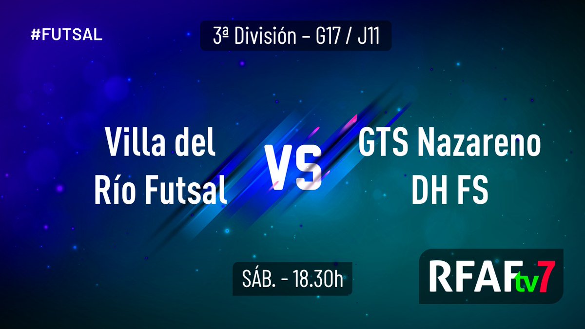 RFAF's tweet image. 👟🫨 El sábado vibra con 4️⃣ 𝗣𝗔𝗥𝗧𝗜𝗗𝗔𝗭𝗢𝗦 de #futsal

⚔️ @ACDGamarra 🆚@Vicarfs
⚔️ #LosPalaciosVillafrancaFS 🆚 @adyocanadarosal
⚔️ @bujalancefs 🆚 @CFS_Pinatar
⚔️ @CD_VDR_Futsal 🆚 @NazarenoDHFS
 
📺En directo en #RFAFtv 

💟 #FutsalRFAF