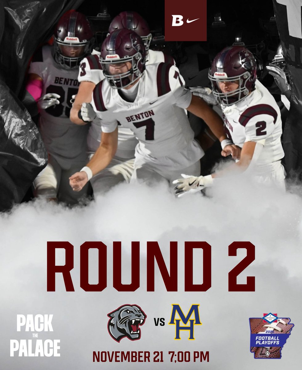 BentonTDClub's tweet photo. GAMEDAY 😤 Panthers vs Bombers tonight in the 6A Quarterfinals. #PackthePalace #STP

More info on tonight's matchup found here https://t.co/mSomGjKzQI https://t.co/xfCXrR9Xdd