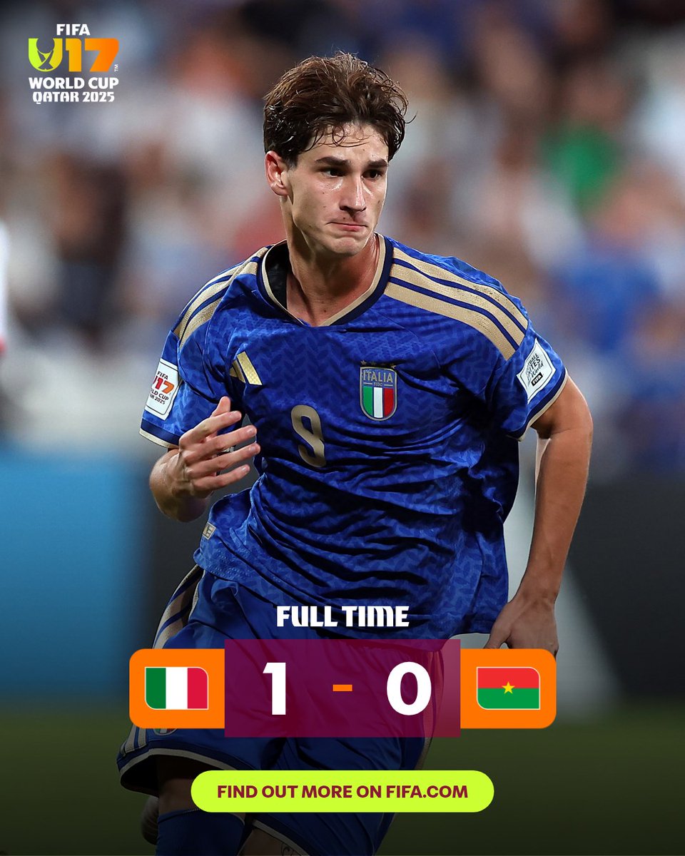 🇮🇹 Italy advance to the Semi-finals of the #U17WC!