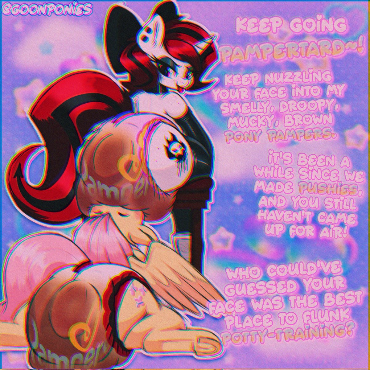 Each huff from those mucky pony pampers let you sink deeper into bliss 😵‍💫💕

🎨Aer0Zer0