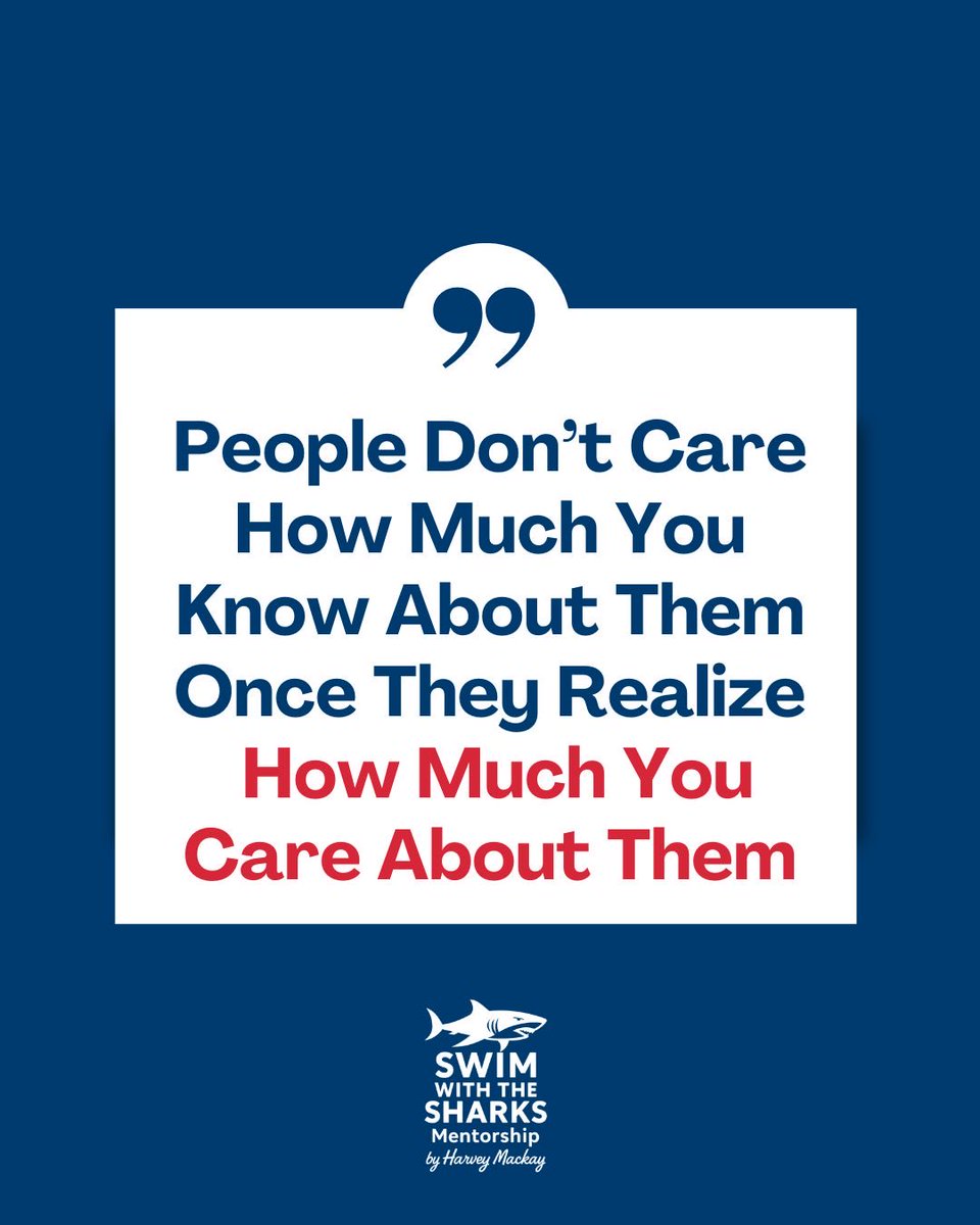 HarveyMackay's tweet image. This principle is the foundation of trust in leadership and business. If you want to build strong teams, loyal clients, and meaningful partnerships, start by showing genuine care. Relationships drive results.  #salesnetworking #networking #networkingsuccess #networkbuilding